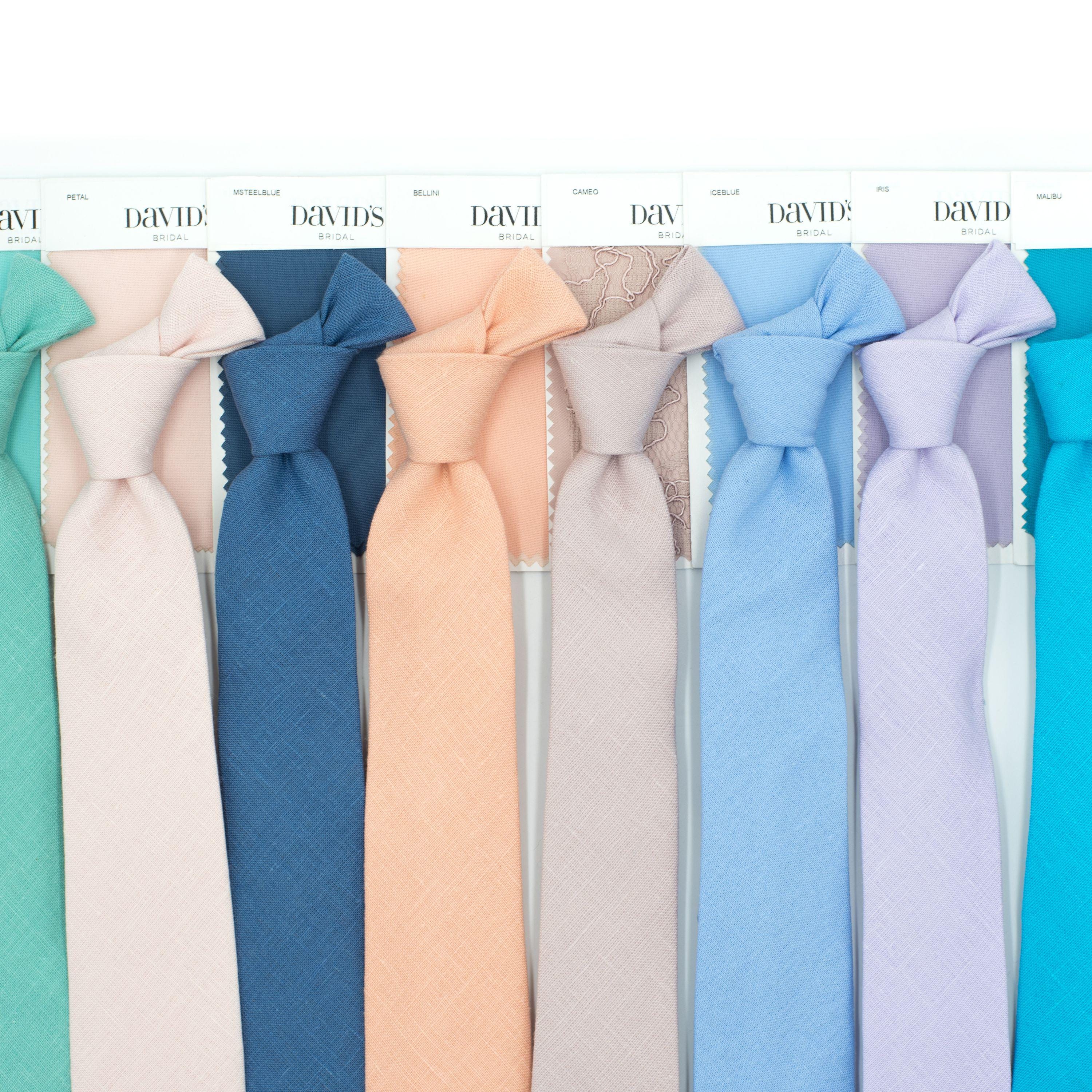 ties to match david's bridal colors
