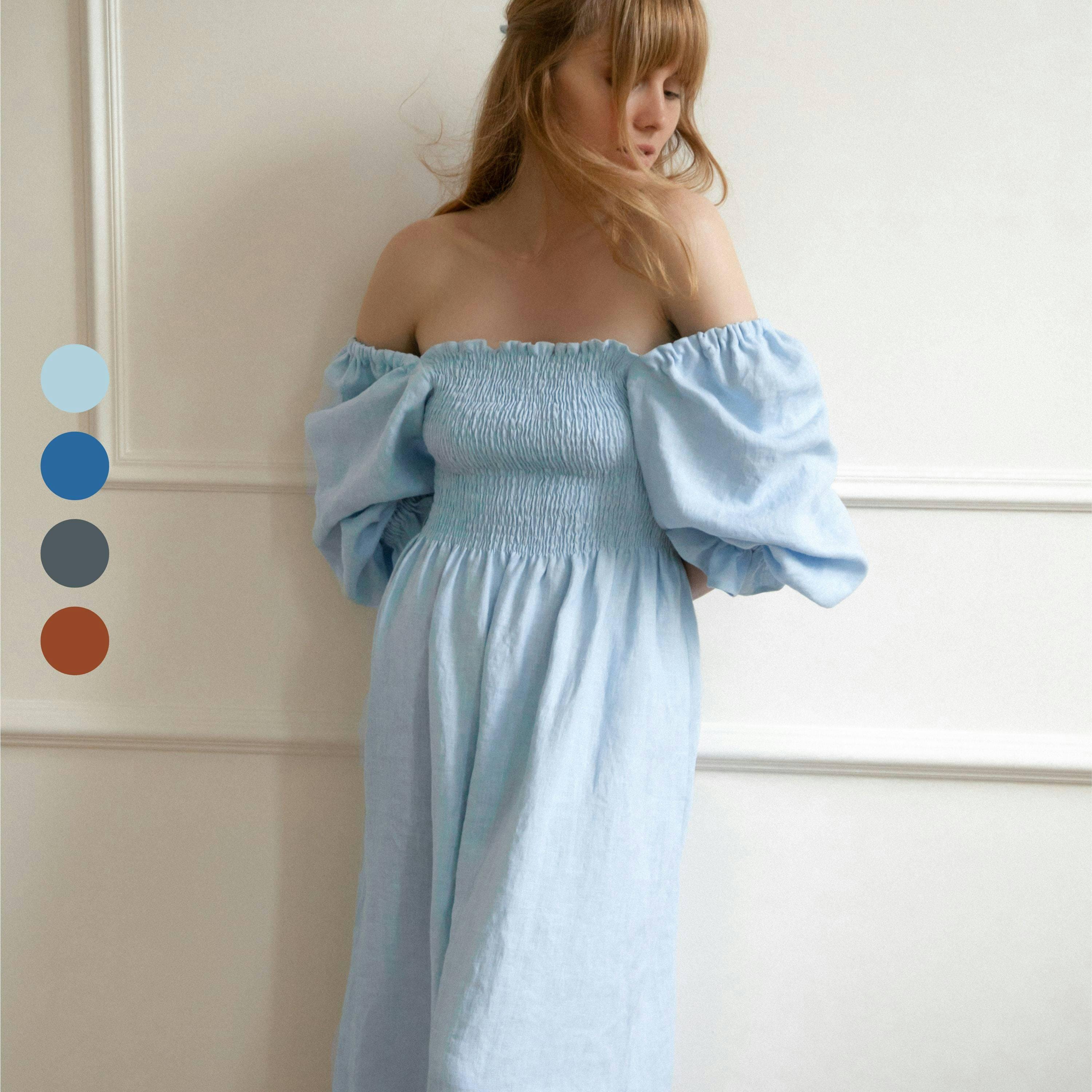 Off the shoulder babydoll dress sale