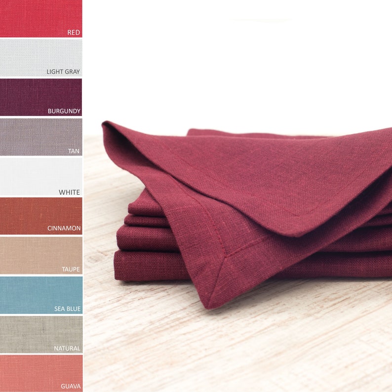 Linen Napkins Bulk Cloth Napkin Wholesale Set of 20 30 40 Etsy