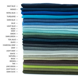 Linen Fabric By The Yard - By The Meter Natural Linen Fabrics for Clothing, Home Decor & Sewing Projects
