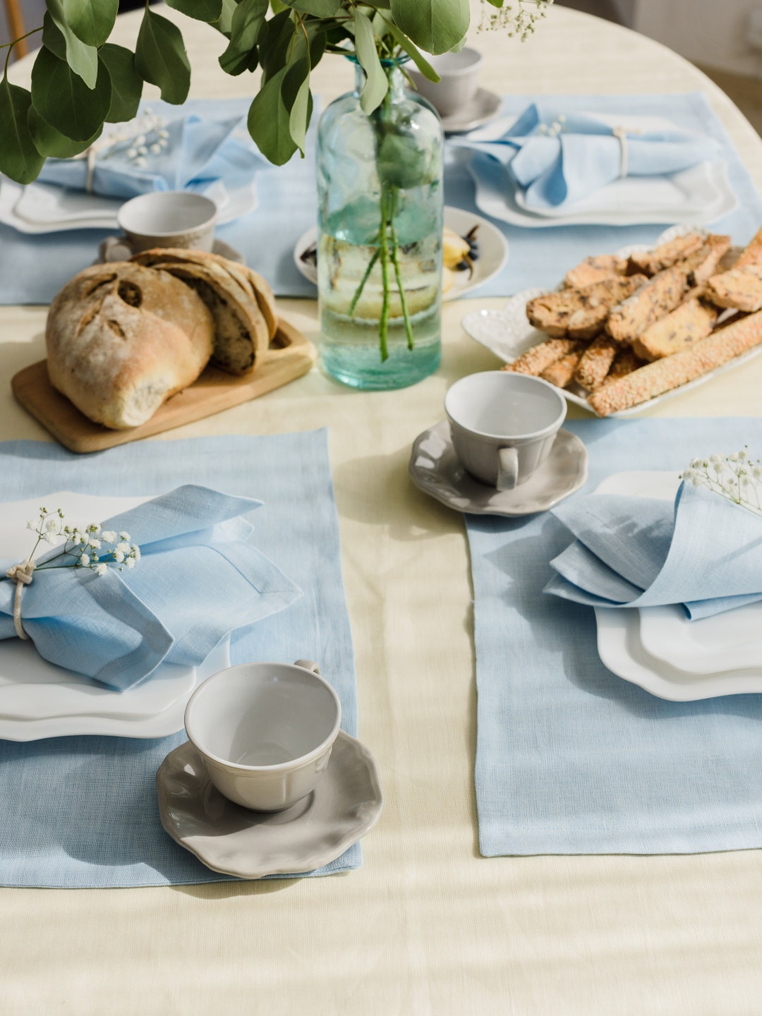 Cloth Placemats Organic Linen Fabric Placemat Set of 2 4 Etsy