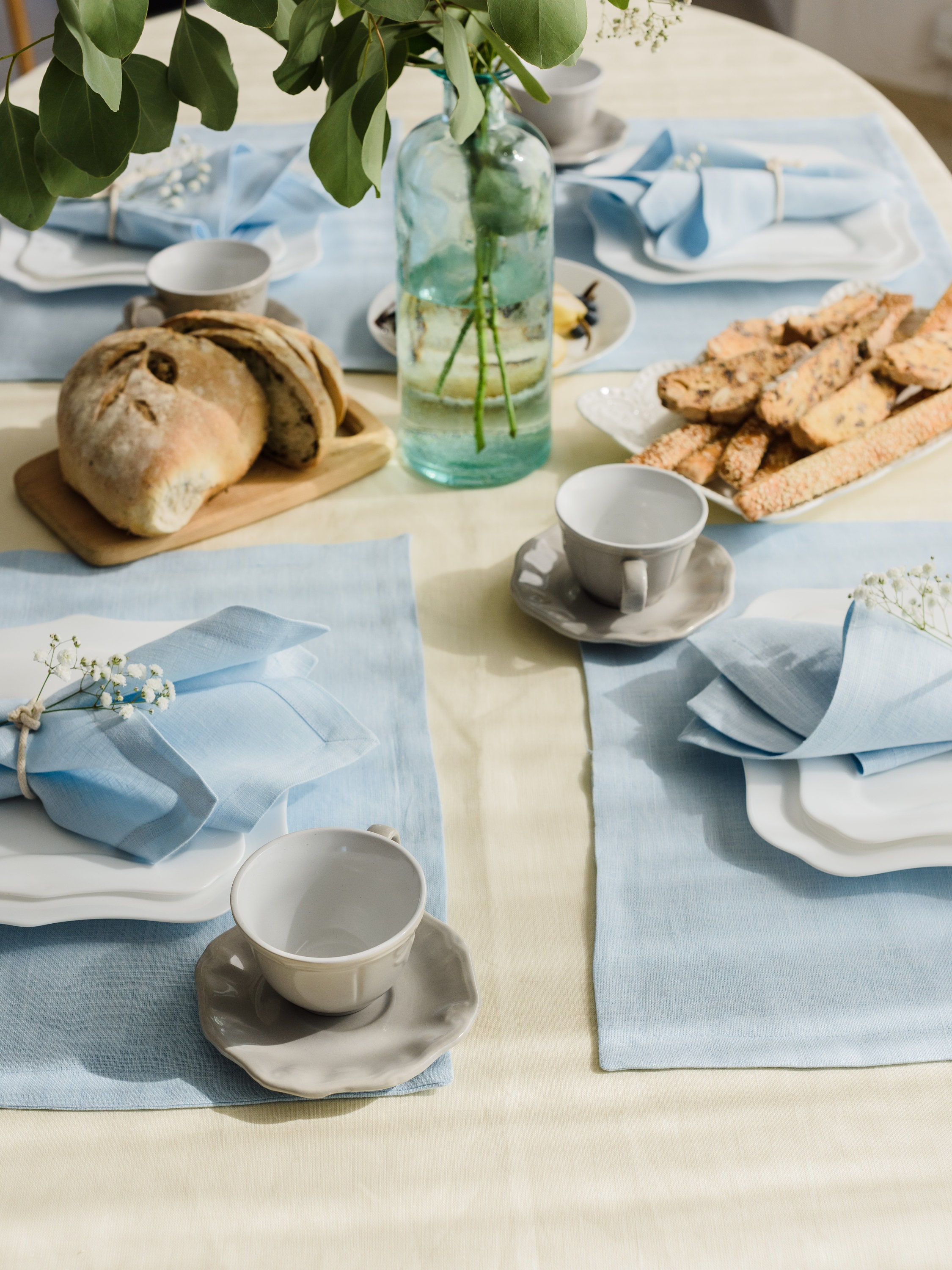 Cloth Placemats Organic Linen Fabric Placemat Set of 2 4 Etsy