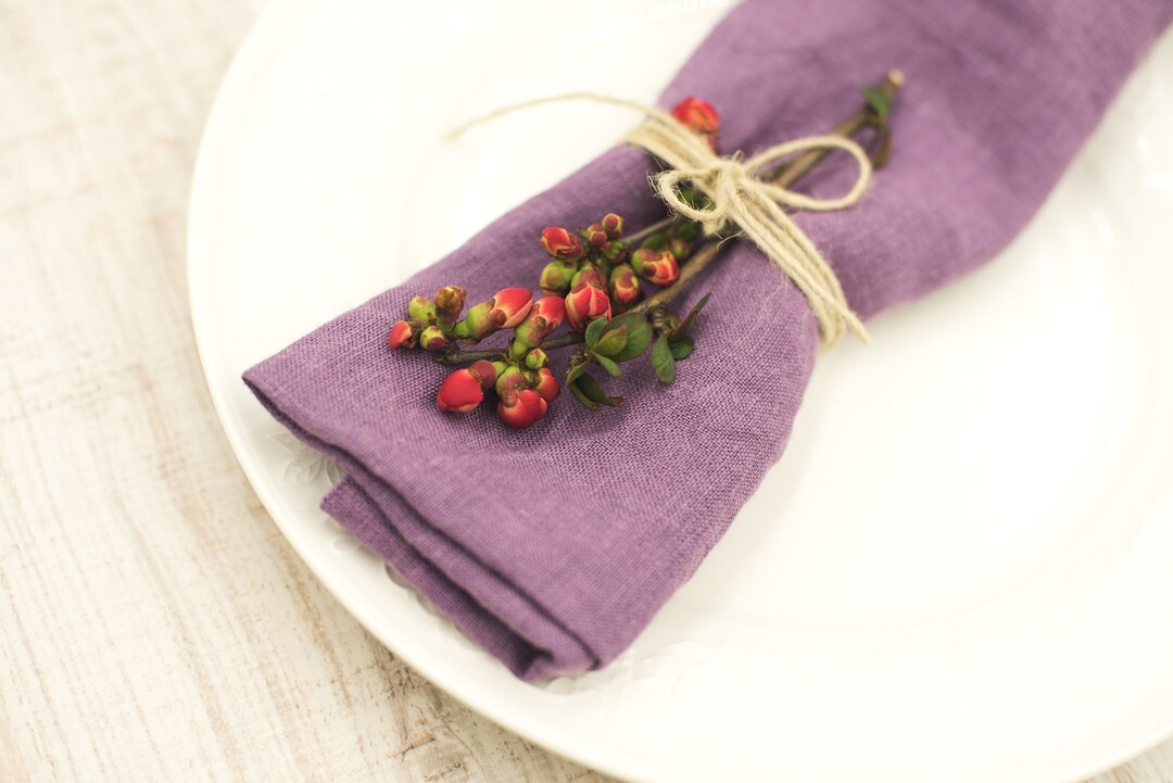 Cloth Napkins Linen Mauve Napkin Set of 2, 4, 6, 8, 10, 12 Etsy