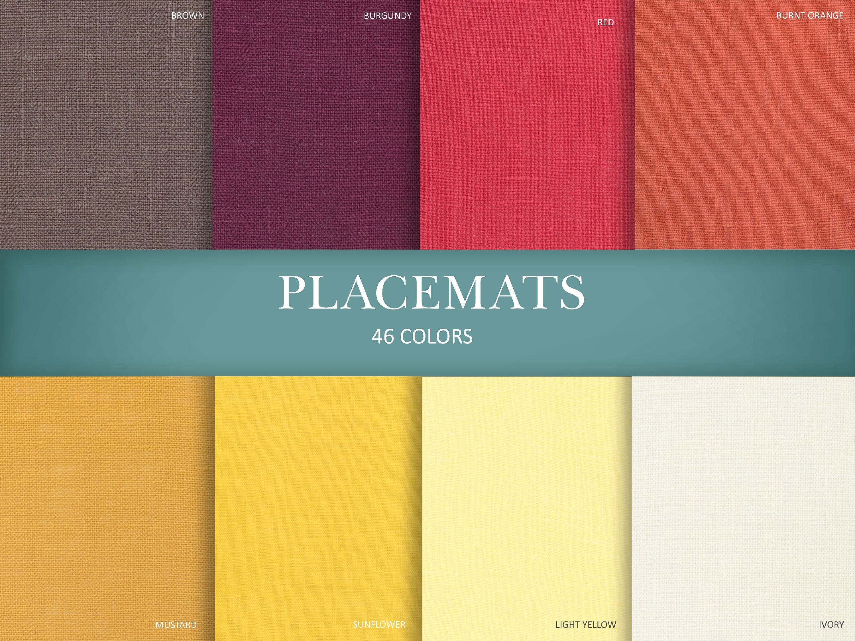 Cloth Placemats Organic Linen Fabric Placemat Set of 2 4 Etsy