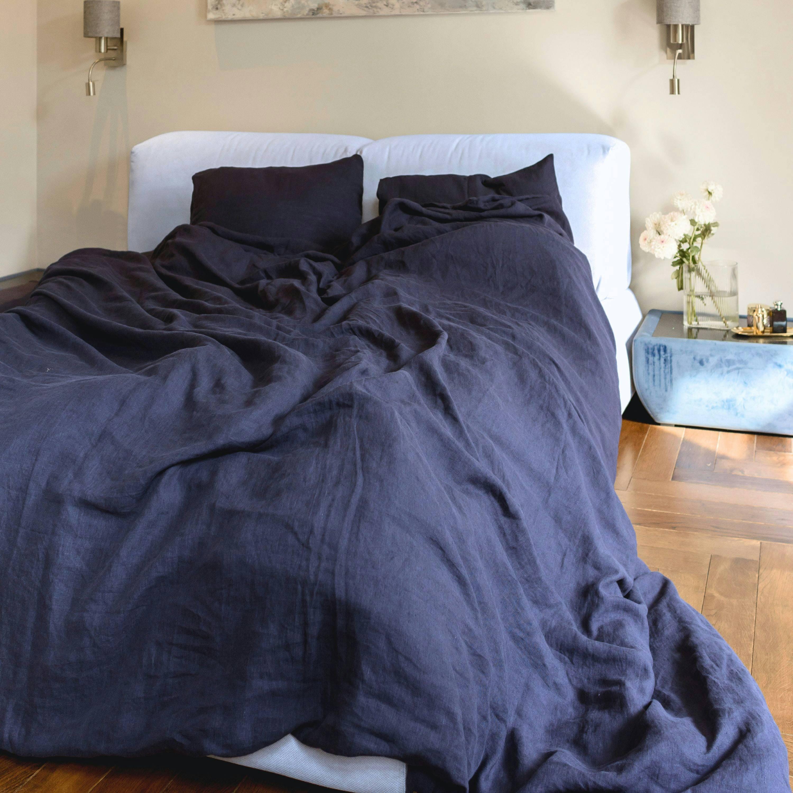 Duvet Cover Set Queen - Old Navy Breathable Linen Duvet Cover - Premium Sustainable Bedding Custom Siza Available - Comfort for All Seasons