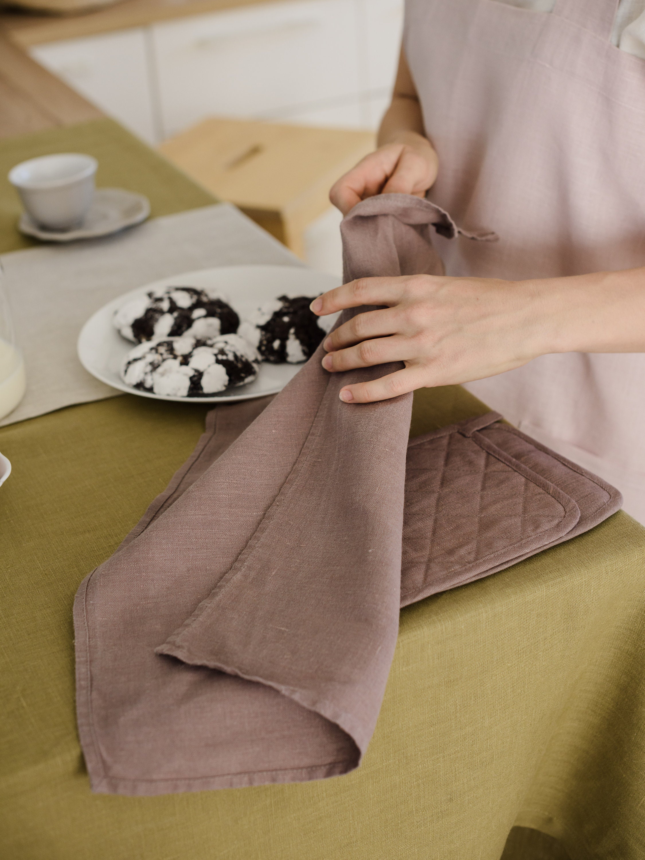 Tea Towel Blanks Washed Linen Hand Towels for Kitchen Set Etsy Australia