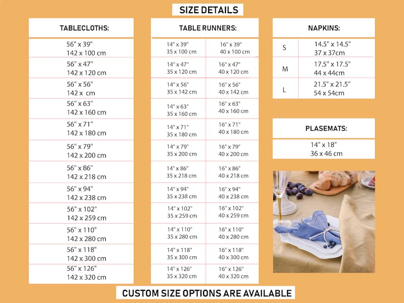Table Runner Size In Cm at Sandra Turner blog