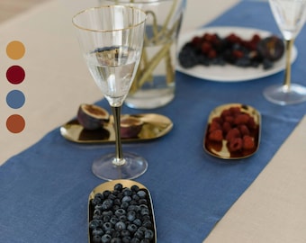 Blue Table Runner - Various sizes available - Kitchen Linen Steel Blue Table Runners - Table Linens Gifts for Christmas in 35 Colors