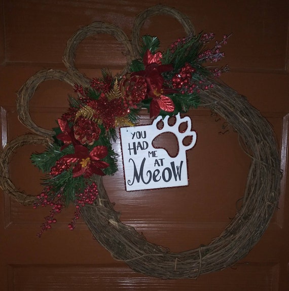 Christmas Cat Wreath