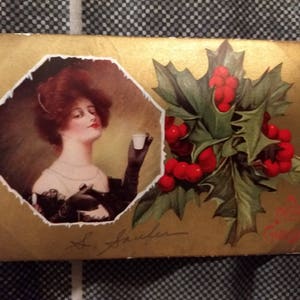 Cartolina di buon Natale vintage 1909