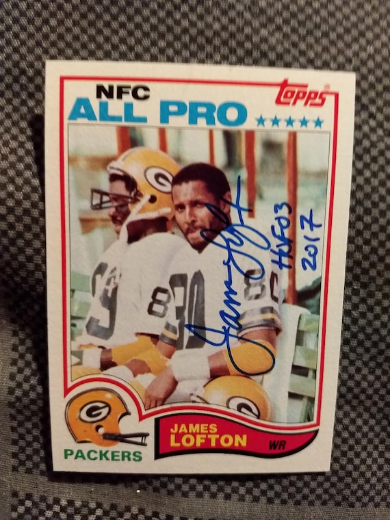 James Lofton Signed 1982 Topps Football Card Etsy