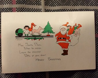 Vintage Merry Christmas Postcard No. 2403