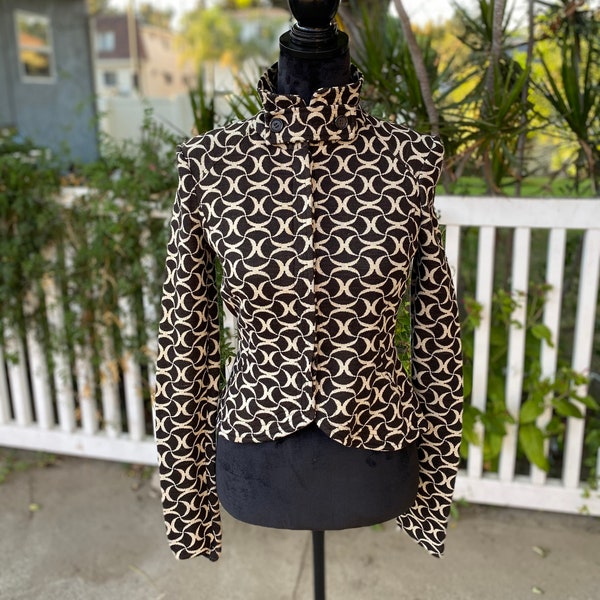 Diane von Furstenberg Brown Vintage Fitted Jacket, Size 4