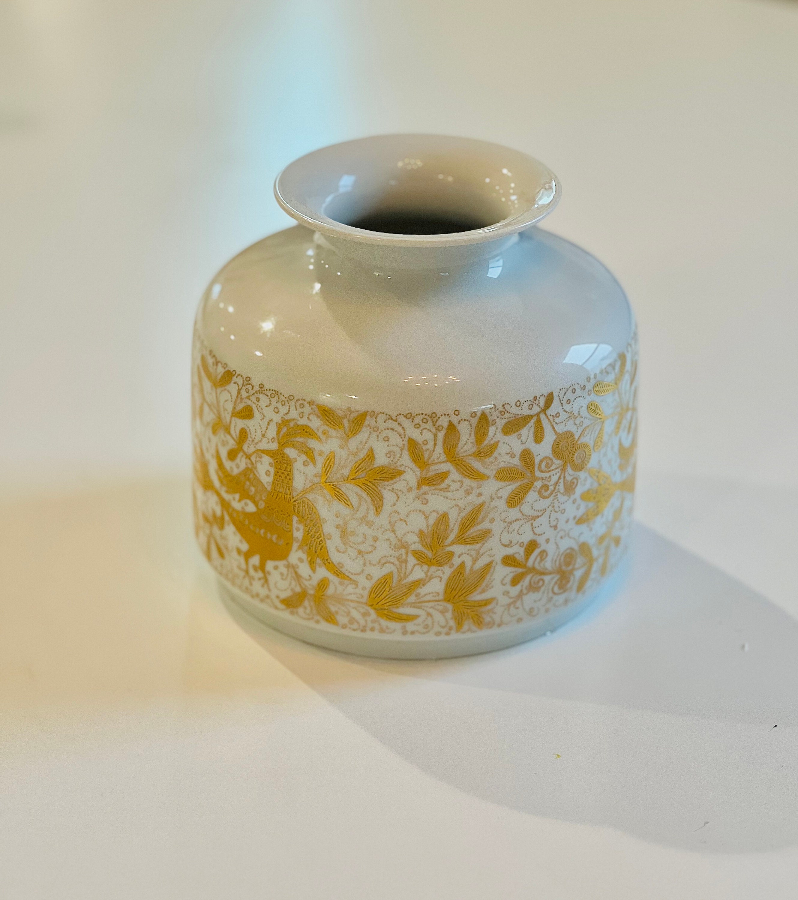 Vintage 1960s Lorenz Hutschen Reuther of Germany Gold Leaf and