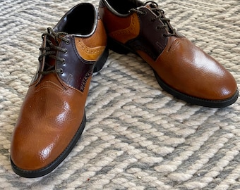 Refurbished Vintage Golf Shoes Transformed into Oxfords Men's 9