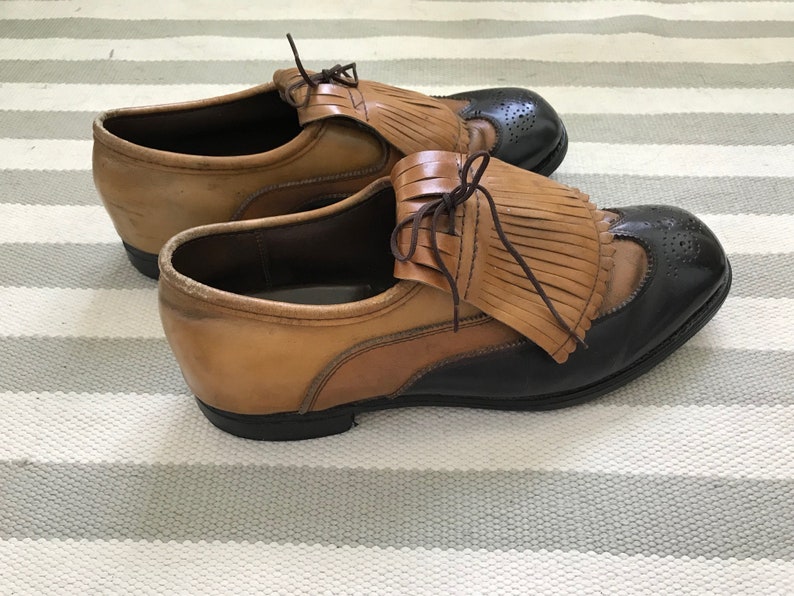 Men's Vintage Golf Shoes Restored and Made Into Oxfords 10M Etsy