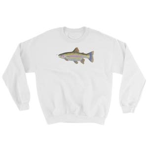 Rainbow Trout Fly Fishing Gift Men Women Sweatshirt unisex art river