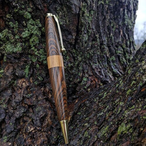 Handcrafted Pen Bocote Olive shops Wood Twist Refill