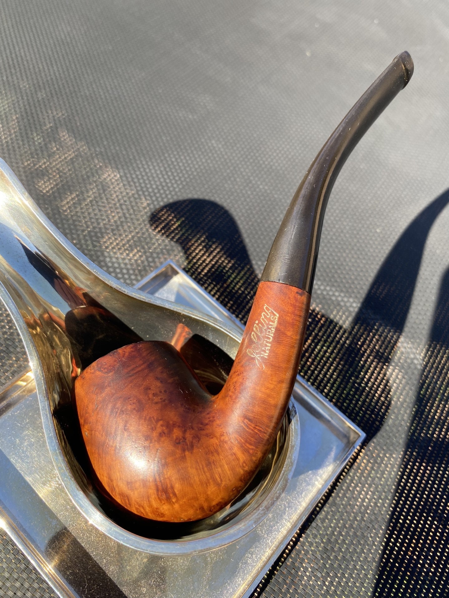 Danish Estates: Tao Bent Apple with Silver Band (9mm) (Unsmoked) Tobacco  Pipe