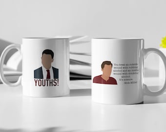 Nick Miller Mug Set, New Girl TV Show, Funny Quote Mugs