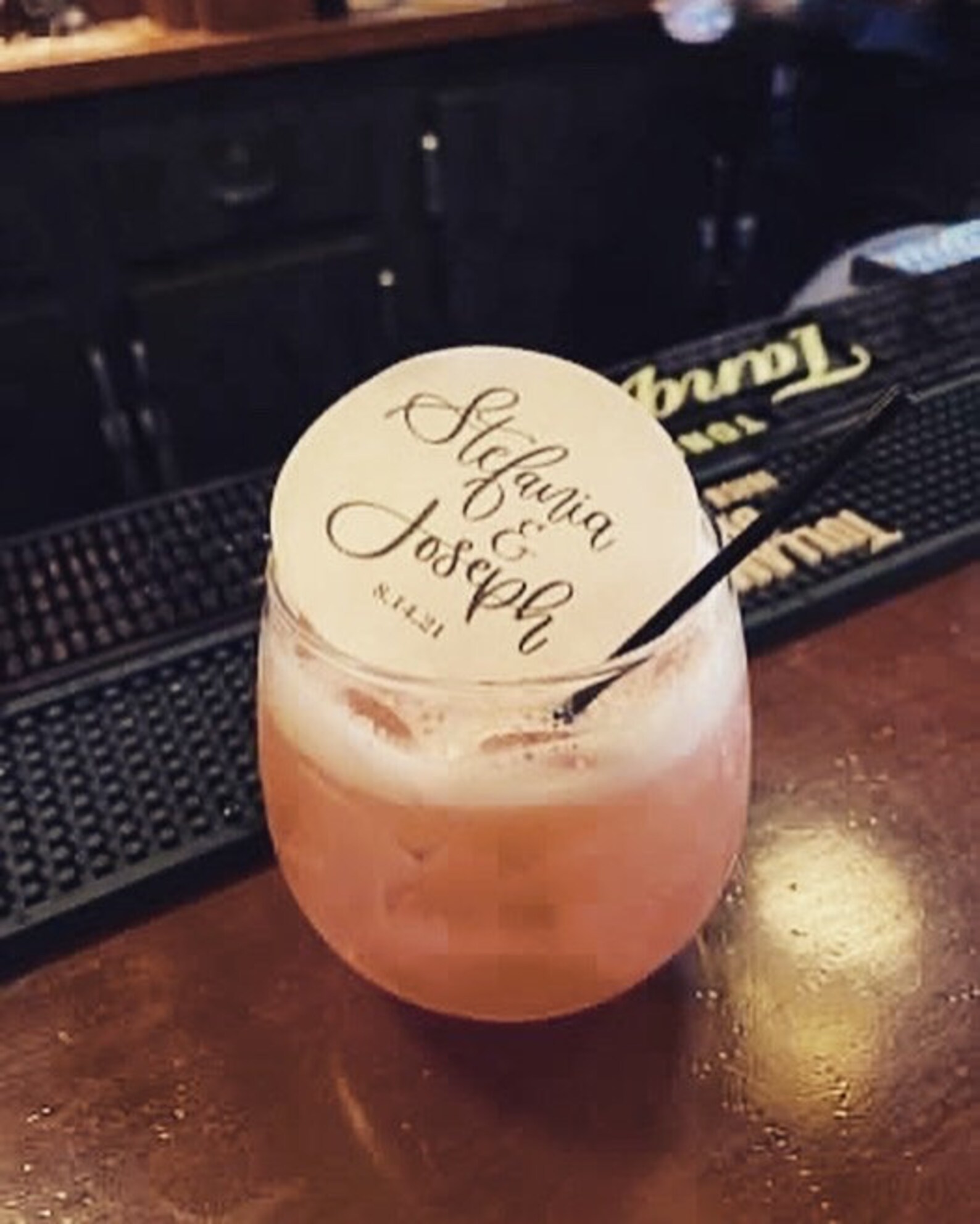 Edible Drink Topper Edible Cocktail Topper Custom Photo Etsy