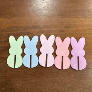 Drankkaartjes paashaas, pastelkleurig decor, set van 5