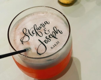 Custom Edible Cocktail Topper, Personalized Photo Drink Topper