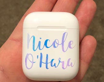 Calcomanía personalizada en miniatura • Calcomanía con nombre o palabra para AirPods, iPhone, medidor, bolígrafos, cargador • Pegatinas pequeñas personalizadas