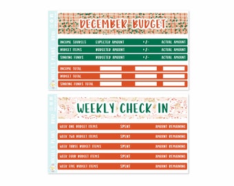 July Monthly Budget Sticker Kit for Use in Erin Condren Life Planner ...