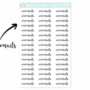 Autocollants de script de messagerie vocale - S055 • Autocollants de mots fonctionnels de script pour planificateur, journal