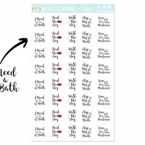 Chihuahua To Do Stickers - S037 • Dog Variety Pack • Chihuahua Stickers for Planners, Journals • Stickers for Happy Planner, Erin Condren