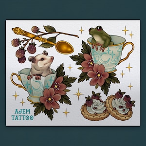 Night Time Teacup Print