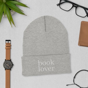 book lover Embroidered Cuffed Beanie