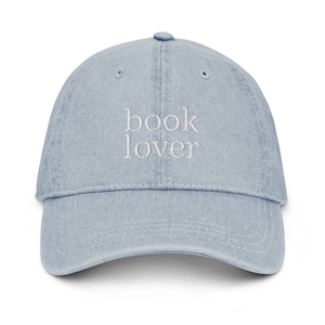 book lover Embroidered Denim Hat