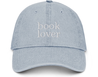 book lover Embroidered Denim Hat