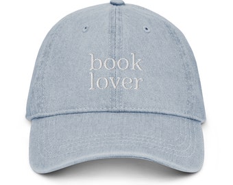 book lover Embroidered Denim Hat