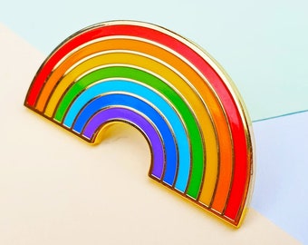 Rainbow Pin Badge, Pride Pins, LGBT Enamel Pin Badge, Love, Hope, Mental Health Brooch, Pin for Backpacks Jeans, Lanyard, Bags, Gift for Her