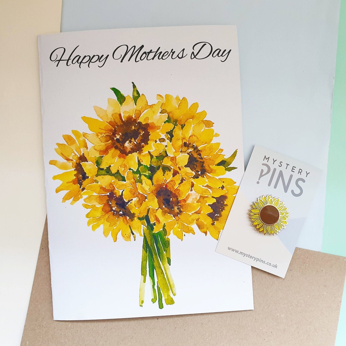 Mothers Day Card Sunflower Gifts for Mum Watercolour | Etsy