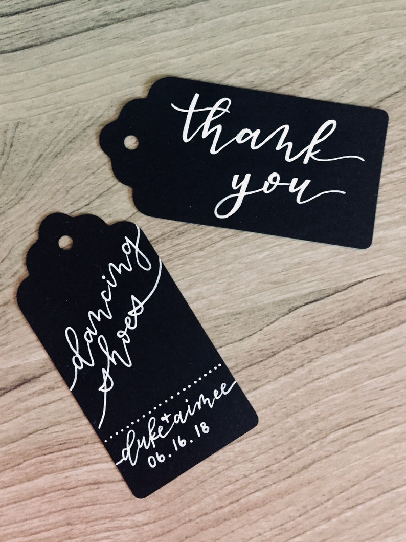 Personalized Calligraphy Gift Tags Escort Tags image 3