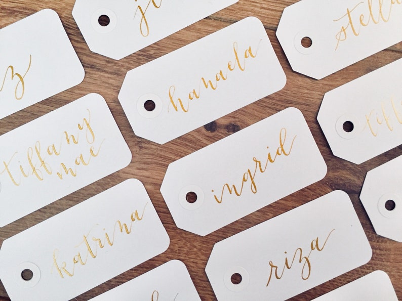 Personalized Calligraphy Gift Tags Escort Tags image 1