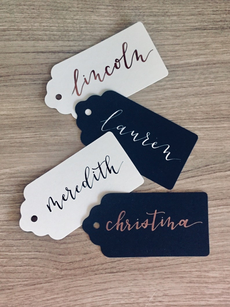 Personalized Calligraphy Gift Tags Escort Tags image 2