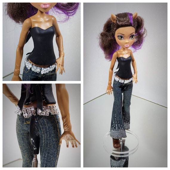 Leather Corset and Jeans for Monster High Dolls - Etsy Finland