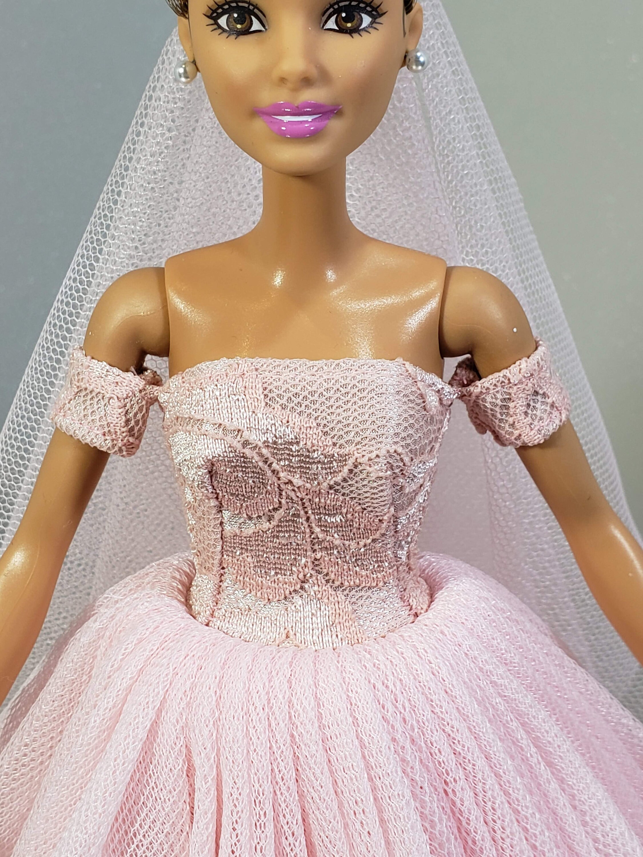 Pink Wedding Dress for 12-inch Barbie Dolls original | Etsy