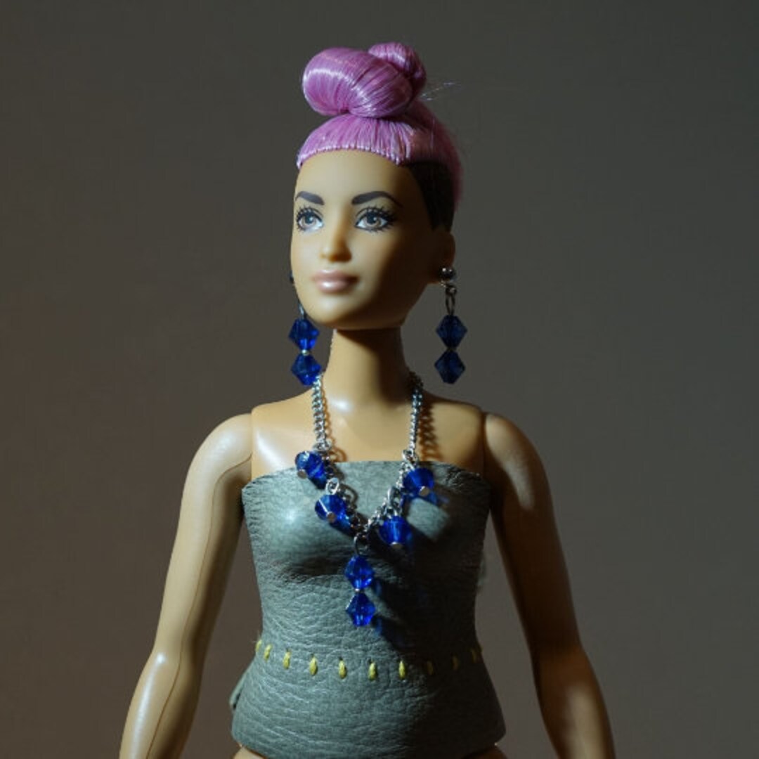 Blue Jewelry Set for Barbie Dolls - Etsy