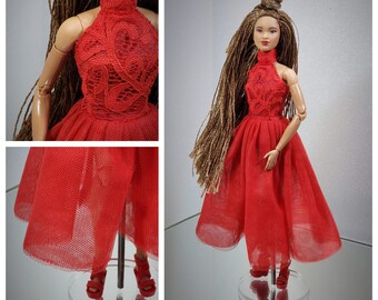 red barbie frock
