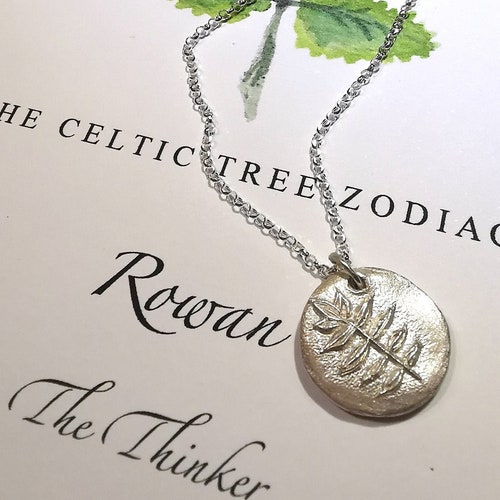 HAZEL Tree Zodiac Necklace Celtic Necklace Leaf Jewellery Etsy