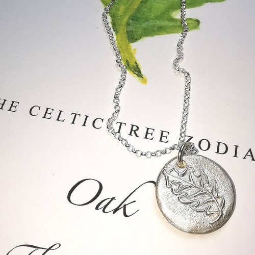 HAZEL Tree Zodiac Necklace Celtic Necklace Leaf Jewellery Etsy
