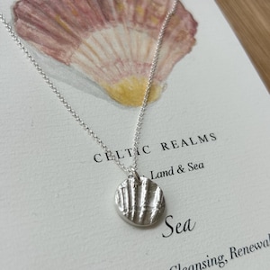 SEA - Celtic Elements Pendant - Folklore Jewellery, Mythology, Pagan Keepsake, Cleansing, Renewal, Water Necklace, Ocean Jewellery, Druid