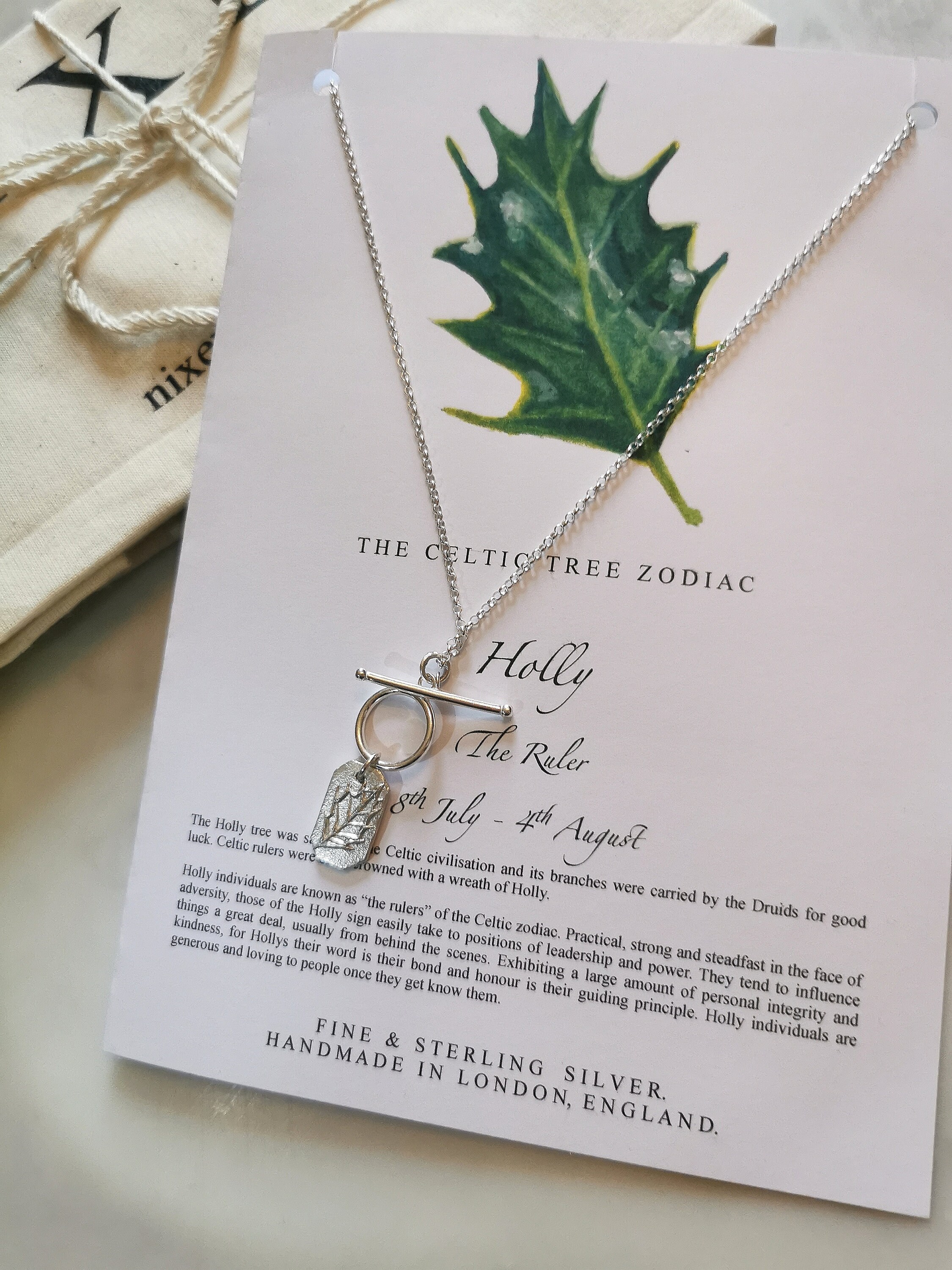 ALDER Leaf Celtic Tree Zodiac Necklace Tablet Celtic Etsy