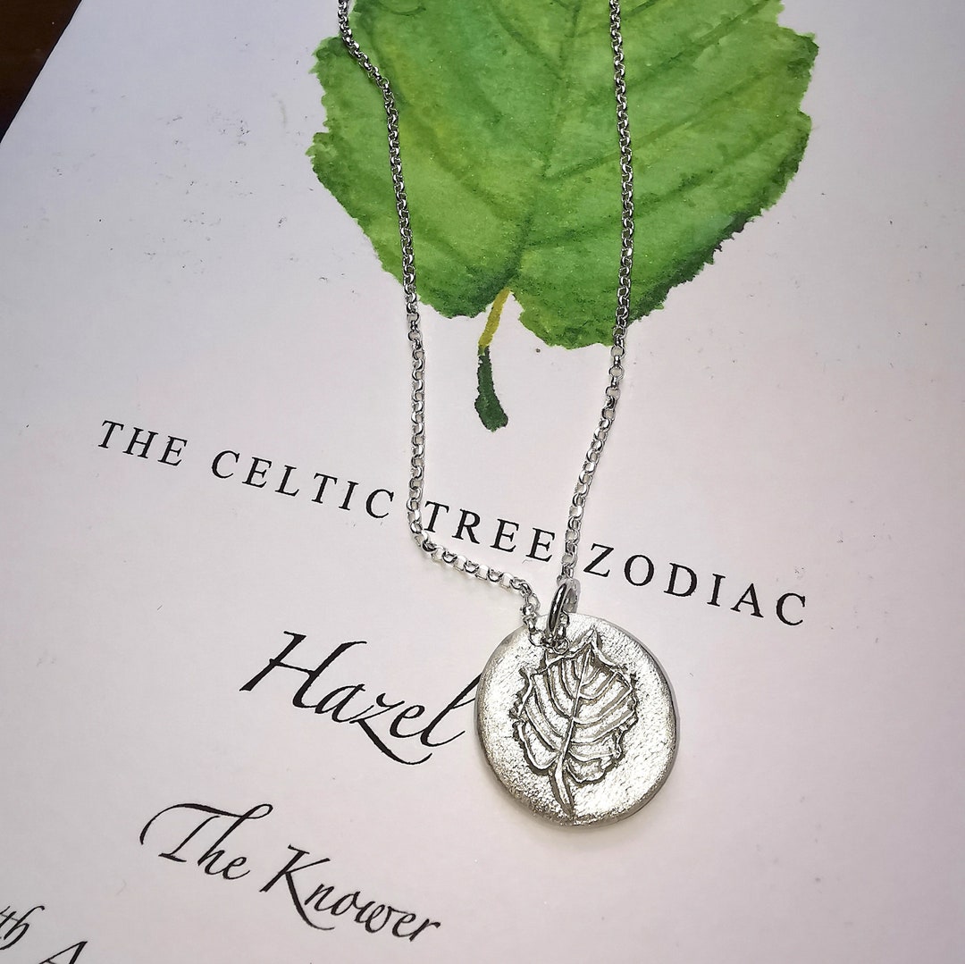 HAZEL Tree Zodiac Necklace Celtic Necklace Leaf Jewellery Etsy